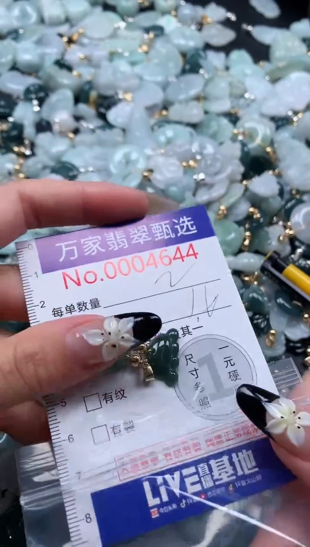 翡翠未镶嵌颈饰4644