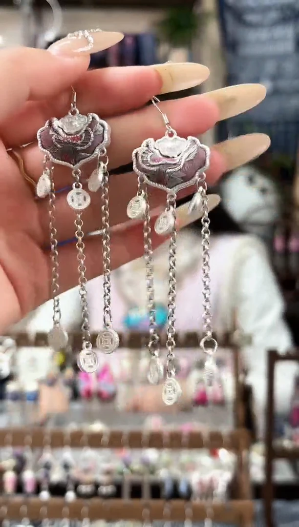 织绣民族风非遗老绣苗银饰品733