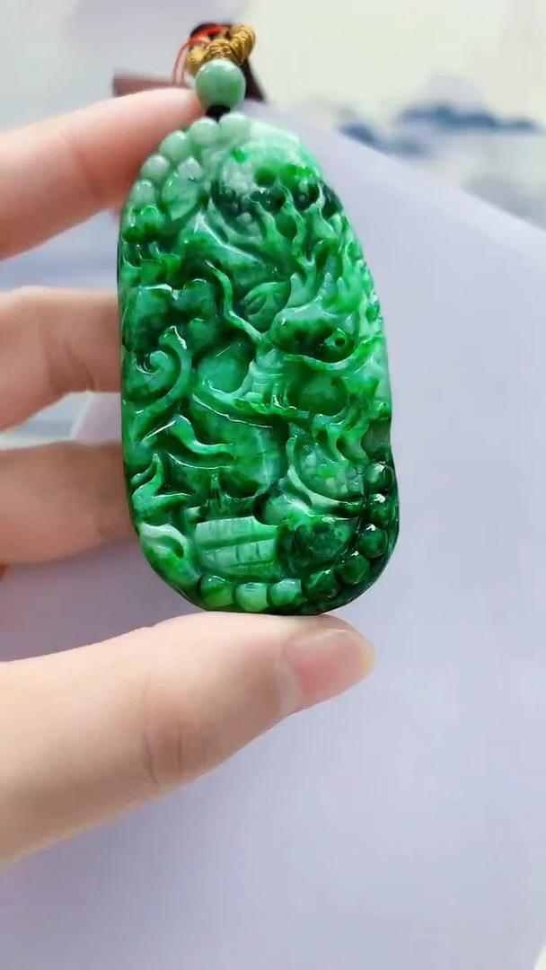未镶嵌定制翡翠4852lr-毛货挂件12