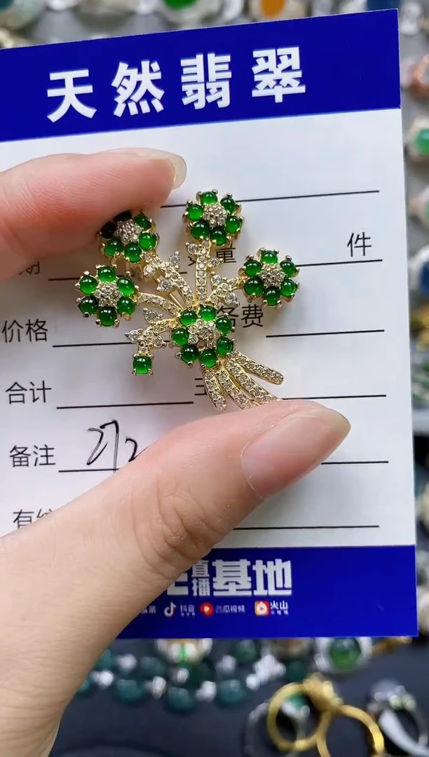 翡翠银S925镶嵌颈饰272