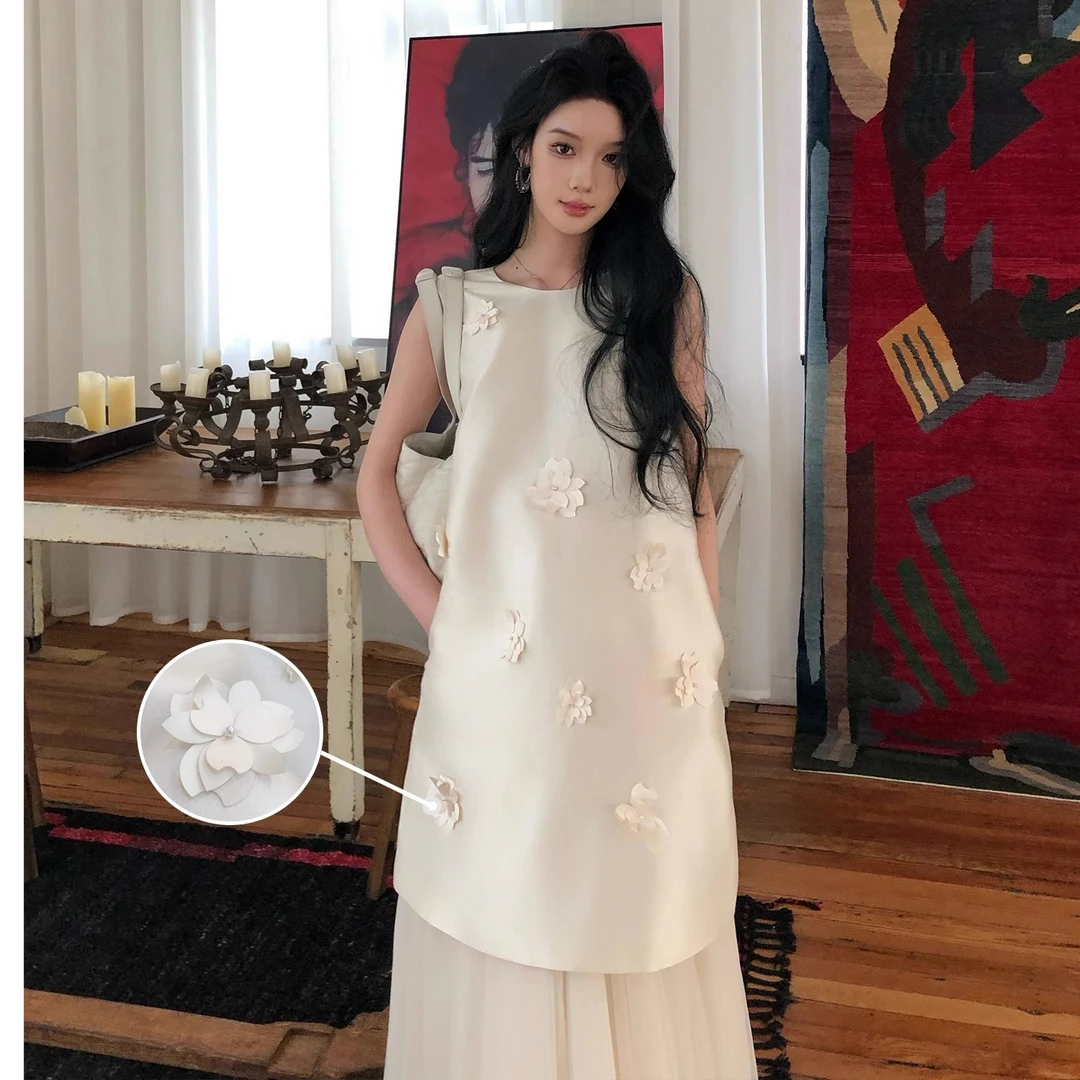 富家千金感套装女开春穿搭设计感小众不撞款网纱蓬蓬半身裙两件套