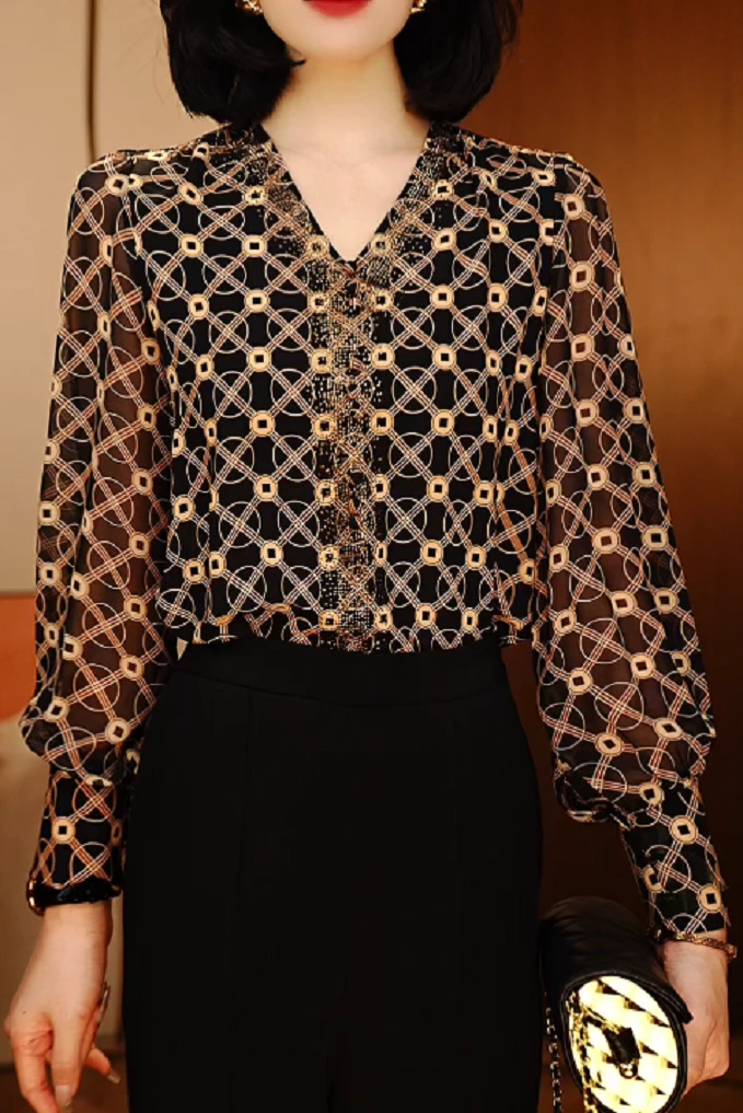 金铜币-款新款高级感洋气气质时尚百搭显瘦长袖上衣