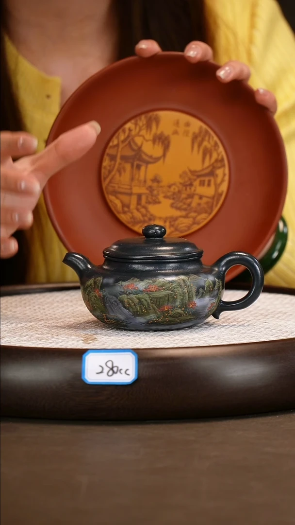 茶壶紫砂【顾海荣】绿泥仿古   250CC