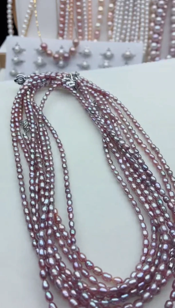 淡水珍珠合金项链多样性发其一，非无暇