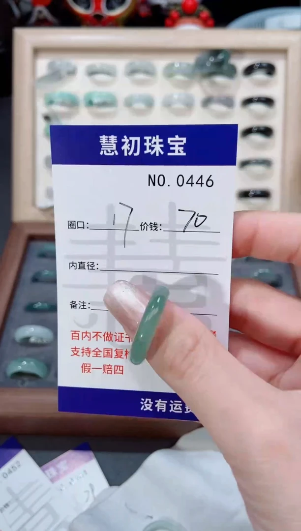 翡翠戒指未镶嵌    0446