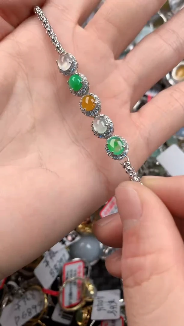 银S925镶嵌戒指翡翠333   6