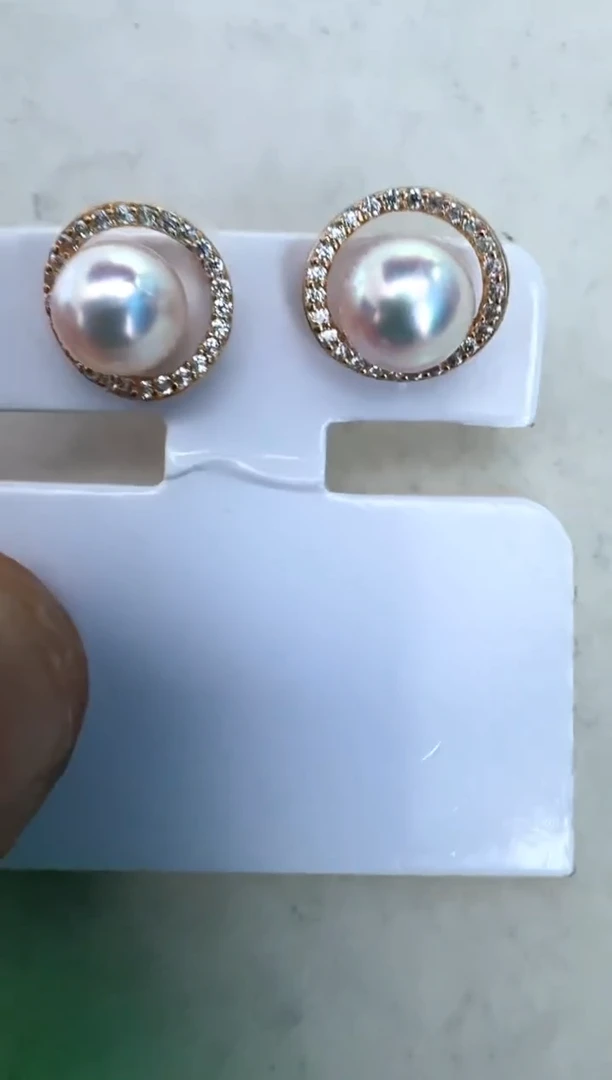 【闪购商品】海水珍珠耳饰银S925镶嵌耳钉