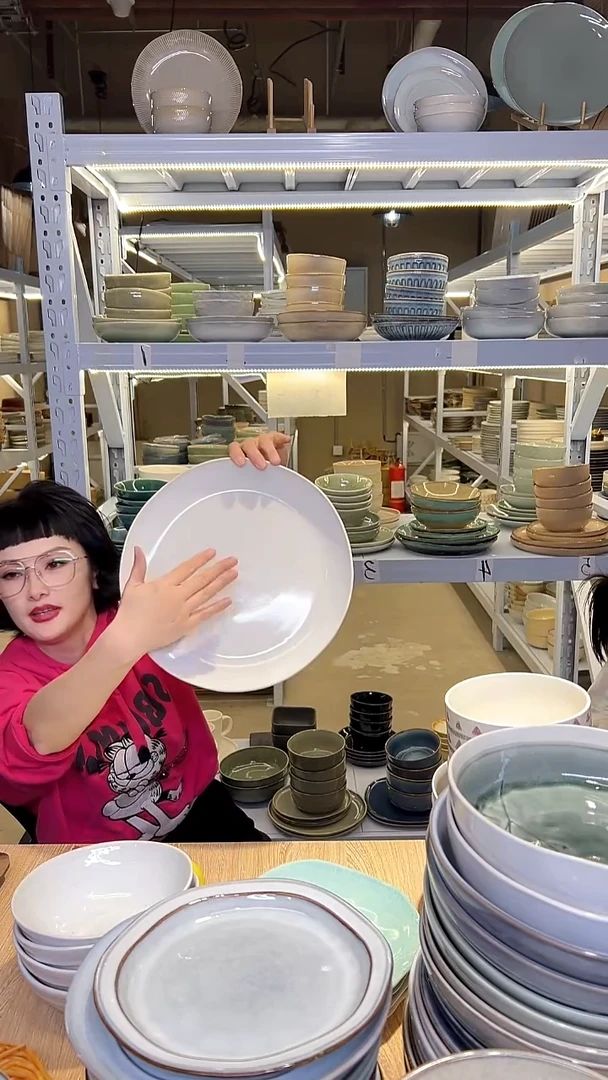 瓷312外贸尾货高温釉下彩陶瓷餐具默认微瑕