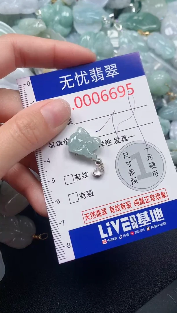 吊坠(不含链)未镶嵌翡翠6695