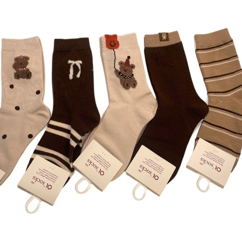 女提花秋季公主风中筒袜刺绣保暖心形长筒袜厚款植绒