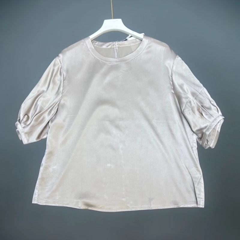 新款桑蚕丝轻奢风百搭宽松设计感 123