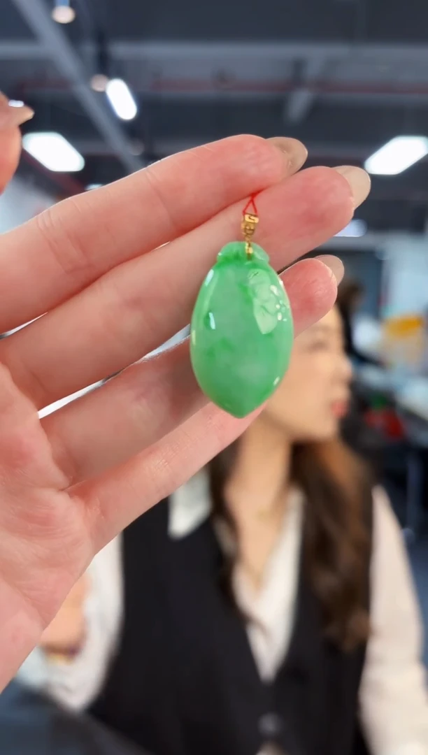 【闪购商品】翡翠颈饰18K金镶嵌缅料A货/支持复检/一件