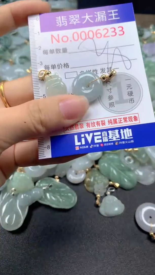 翡翠未镶嵌吊坠(不含链)6233