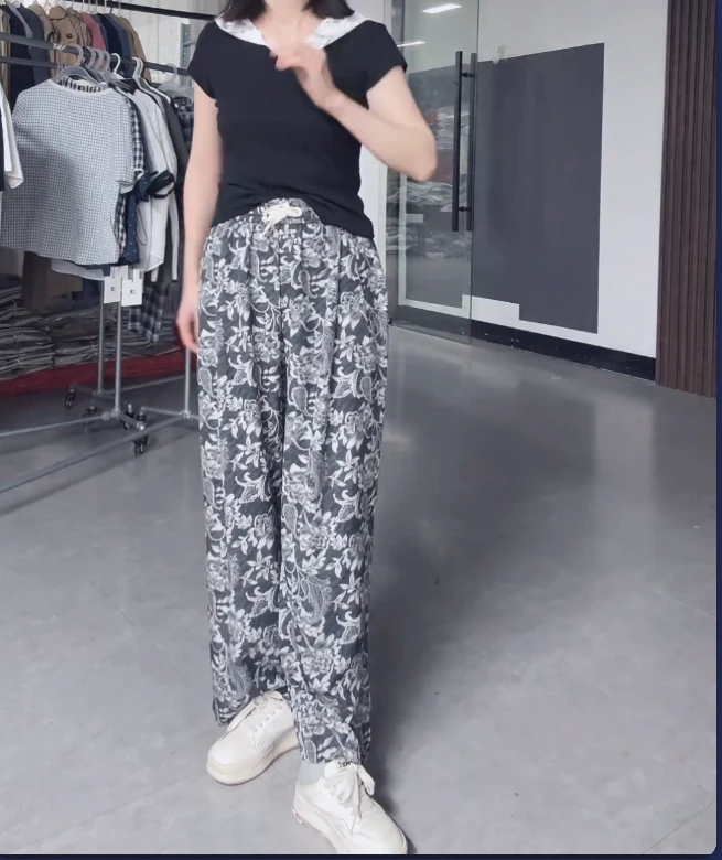 0531-01  女款春夏百搭显瘦休闲裤  YYY 复古玫瑰