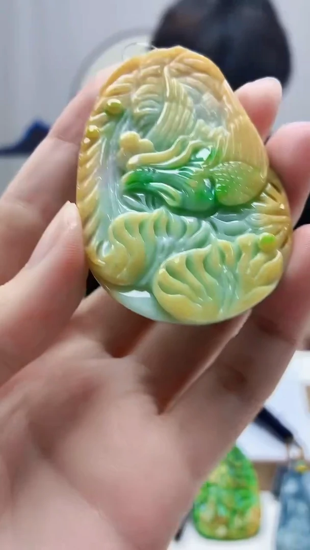 未镶嵌定制翡翠5145zm-毛货挂件37凤凰