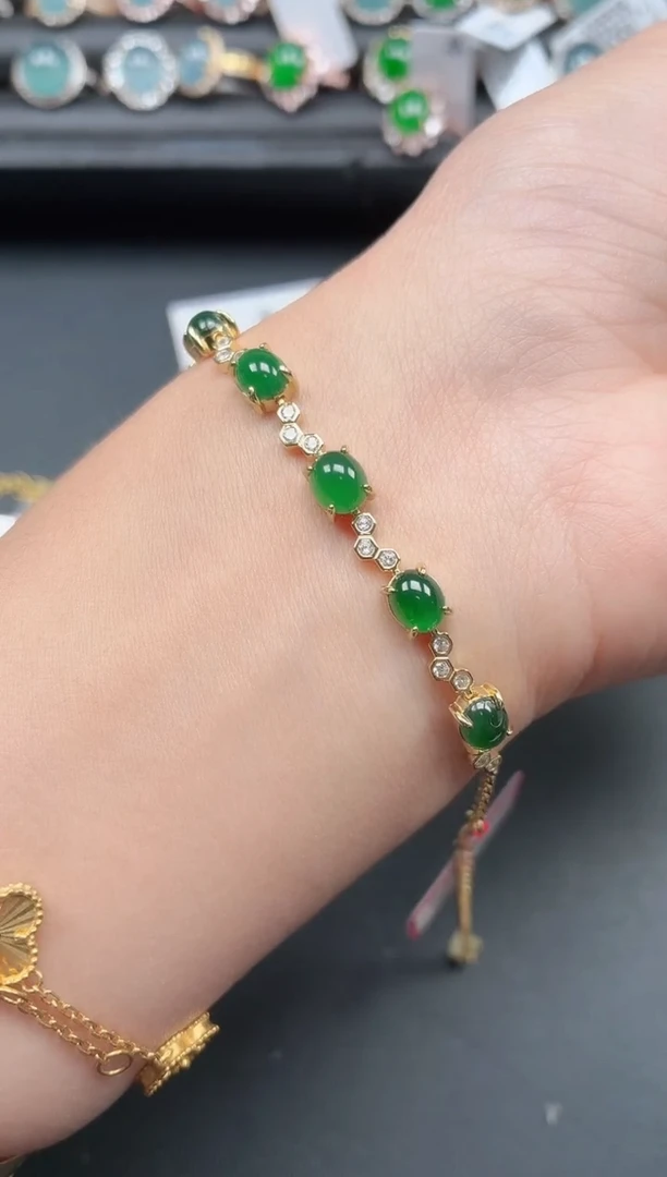 银S925镶嵌戒指翡翠111