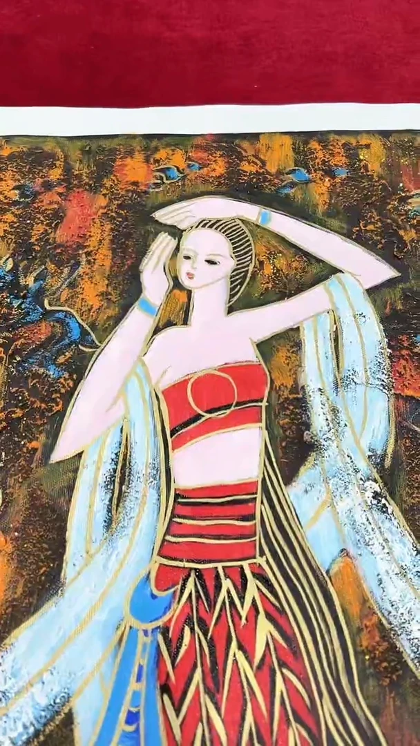 国画杨风顺绘画1pc油画人物