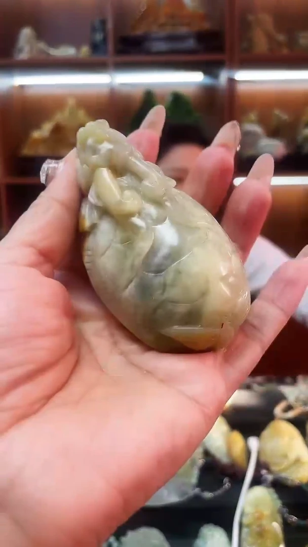 未镶嵌蛇纹石玉手把