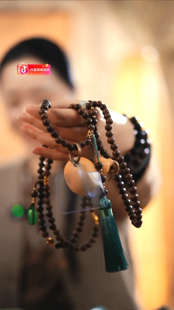 泥塑鸡翅木斜挎手机链高定款