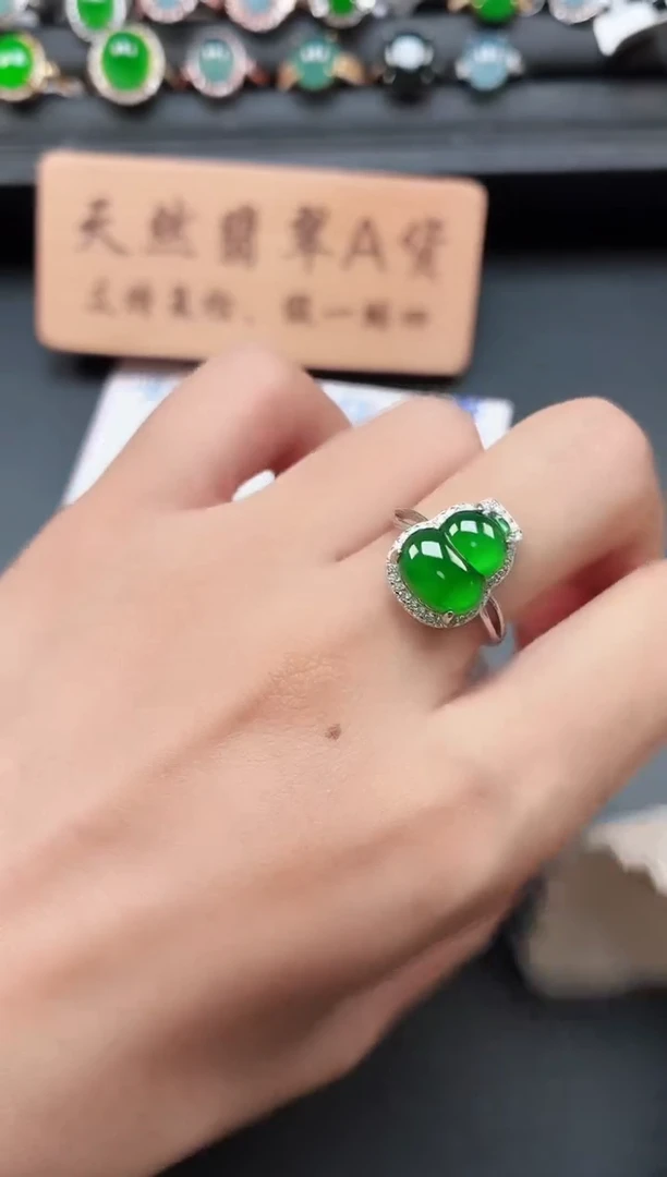 银S925镶嵌戒指翡翠1111111111
