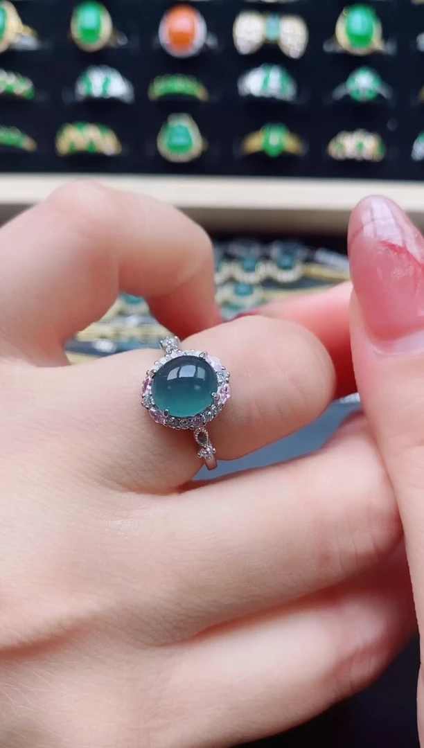 【闪购商品】翡翠戒指银S925镶嵌312321