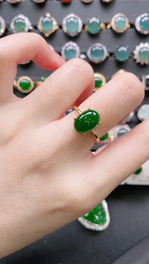 【闪购商品】翡翠戒指银S925镶嵌11111111