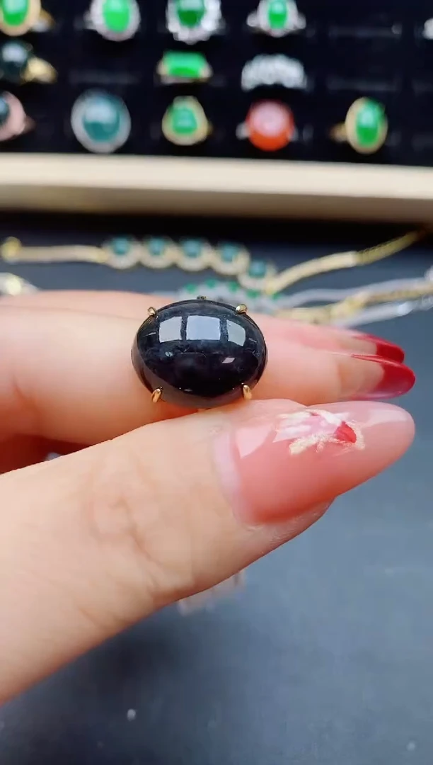 【闪购商品】翡翠戒指银S925镶嵌508550