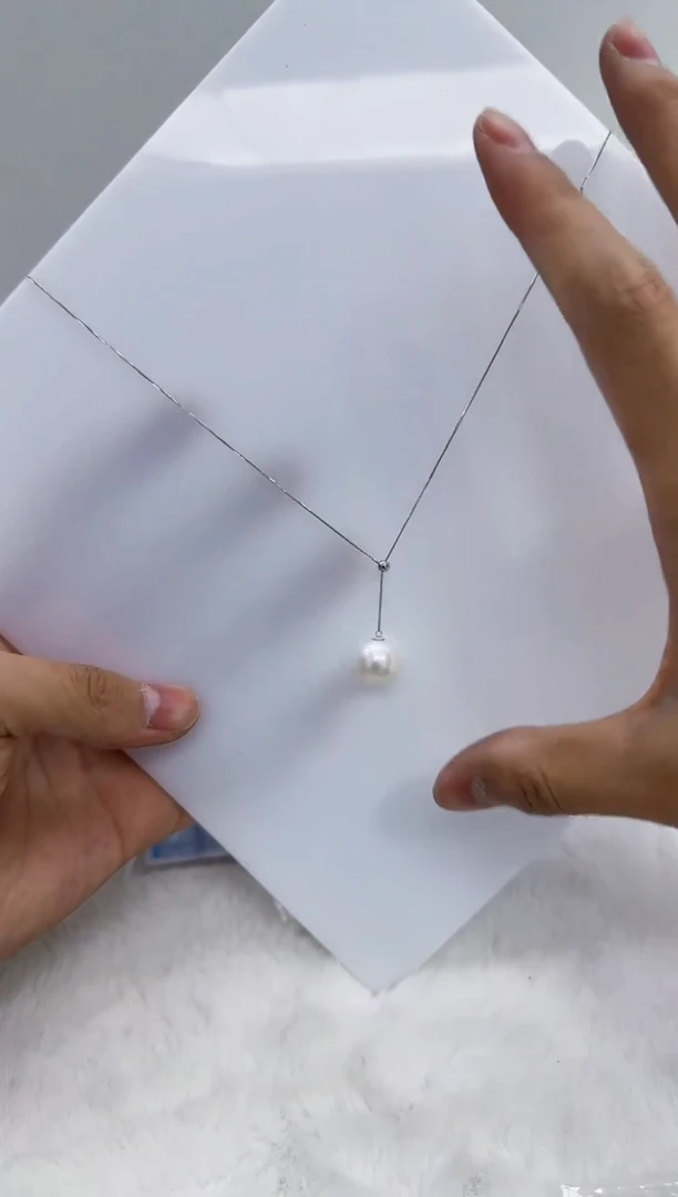 18K金镶嵌海水珍珠DA澳白吊坠11-13 e115