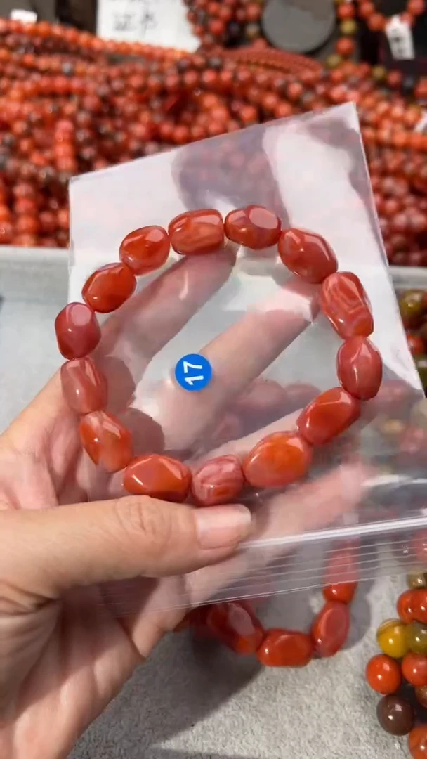 南红玛瑙手串未镶嵌13