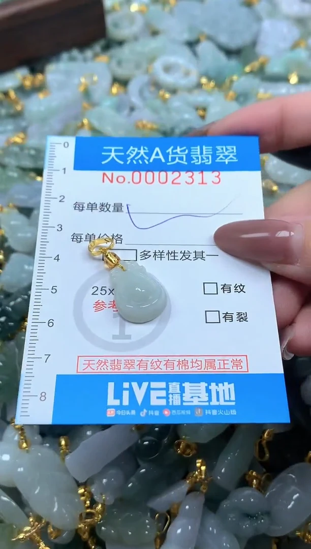 颈饰未镶嵌翡翠净货挂件-2313