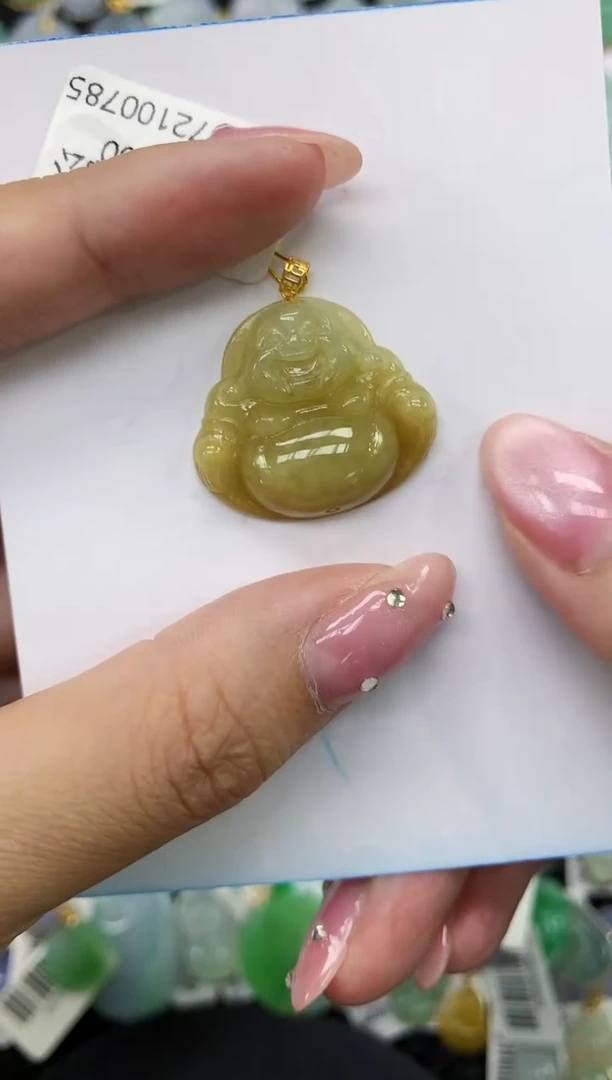 翡翠18K金镶嵌颈饰1111111111