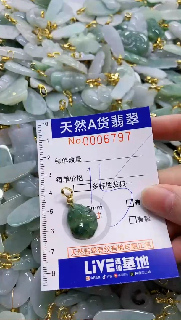 颈饰未镶嵌翡翠天然A货翡翠