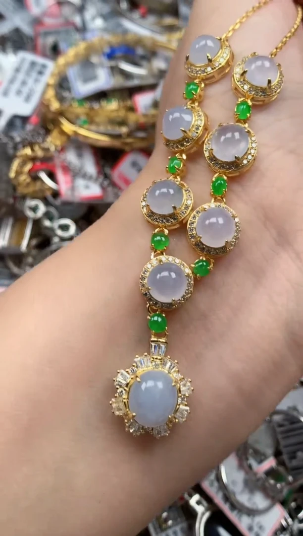 银S925镶嵌戒指翡翠天然A货缅甸翡翠