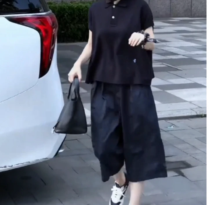 2025夏季新款网红同款洋气韩版潮流时尚上衣休闲裤子se-m