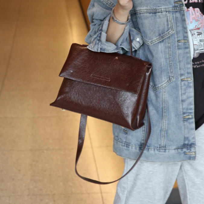 【TT Studio】SKL-6966-咖啡色 RAIN.CUN时尚简约腋下斜跨女包