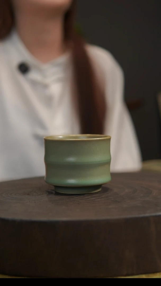 杯子竹节杯 汝州原产地  原矿老釉