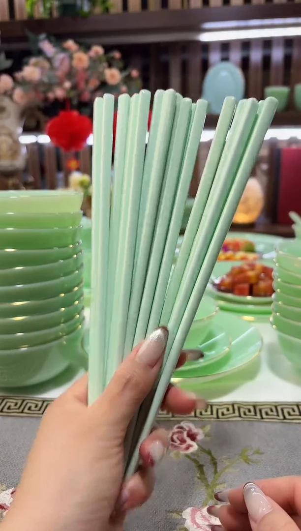 玉瓷筷子十双餐具