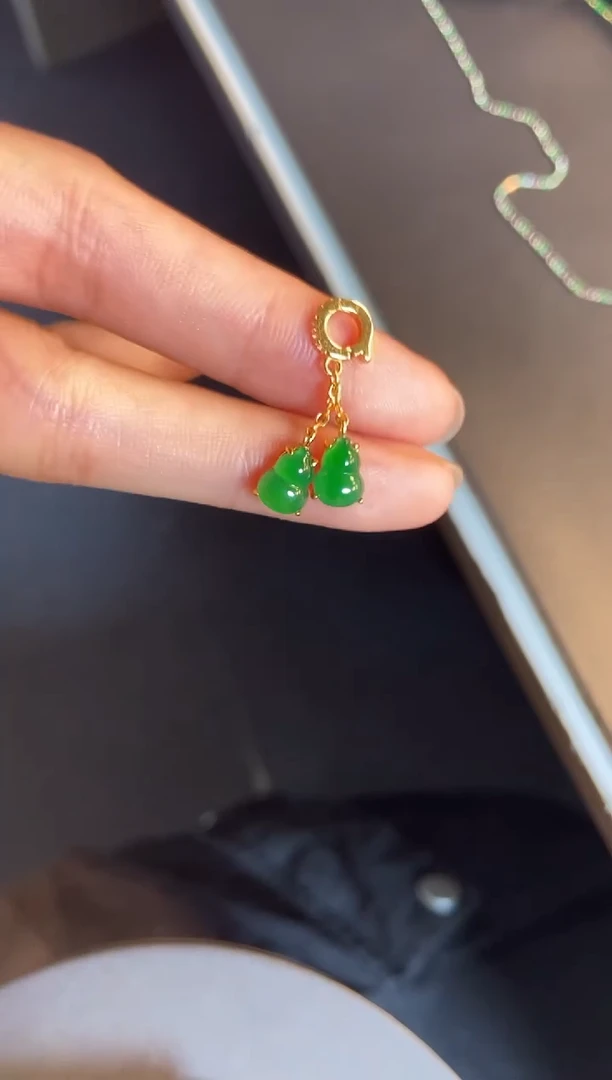 吊坠(不含链)银S925镶嵌翡翠1