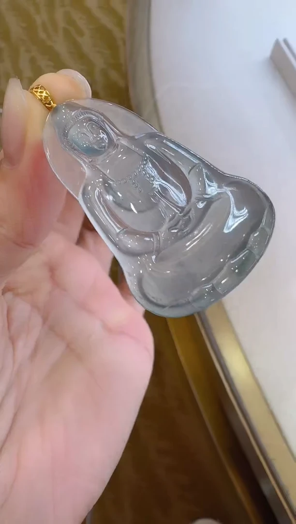 翡翠18K金镶嵌吊坠(不含链)多样性发货拍一发一