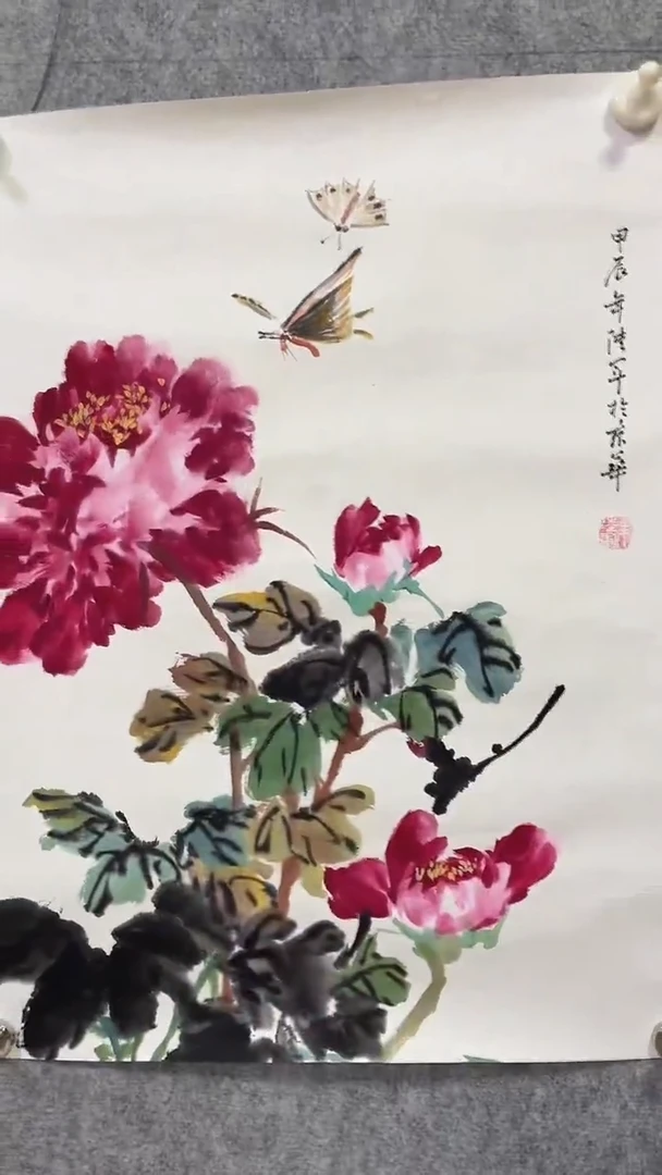 国画时光燃精品-国画作品软片