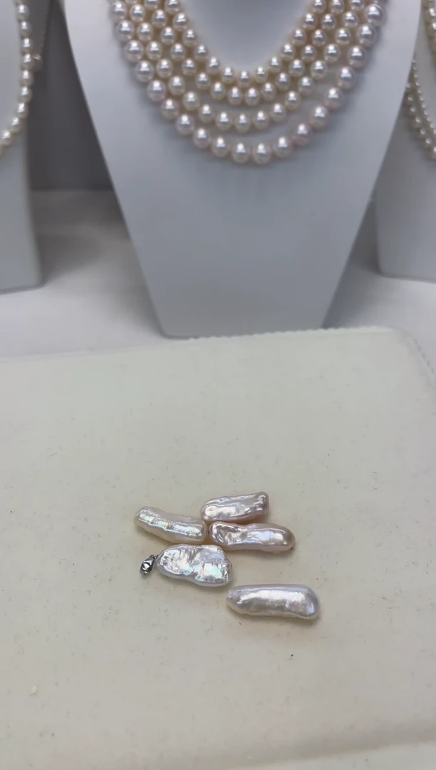 【闪购商品】淡水珍珠吊坠(不含链)银S925镶嵌随机发一个