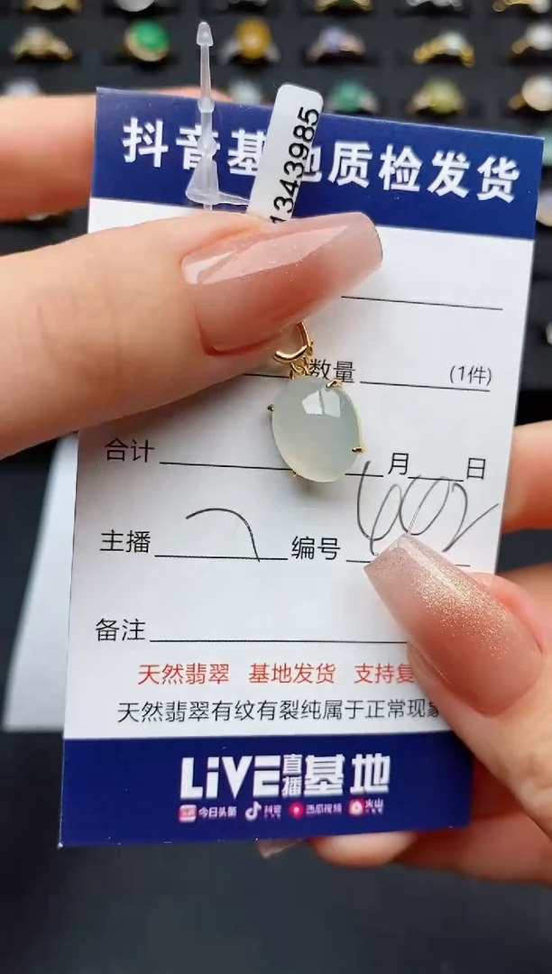 翡翠银S925镶嵌颈饰...........