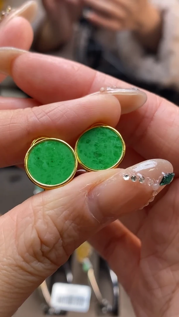 颈饰银S925镶嵌翡翠净货18147