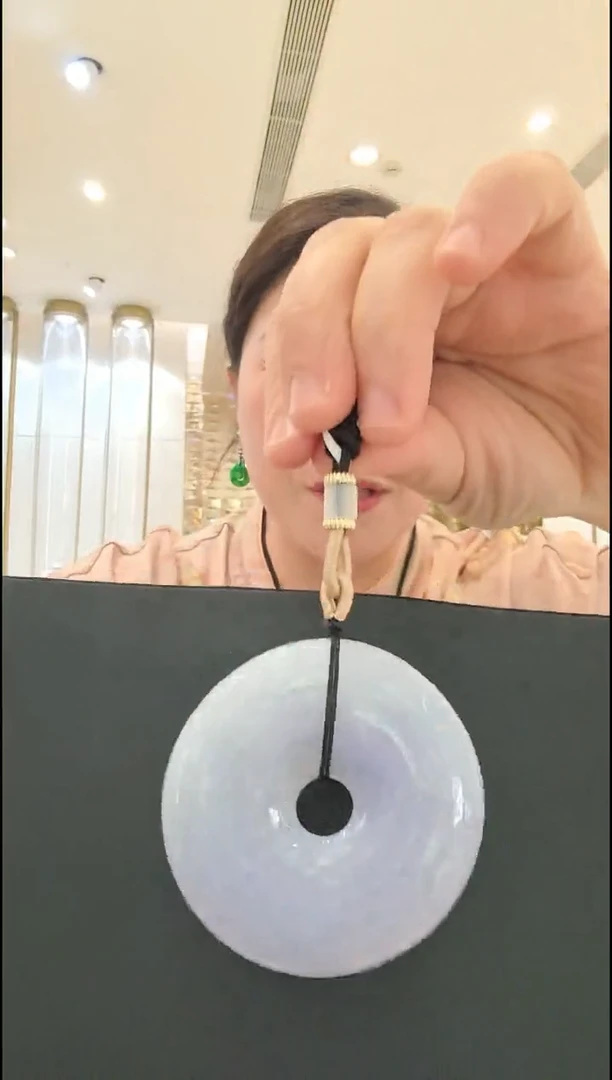 翡翠未镶嵌颈饰44大平安扣57*8.6春彩