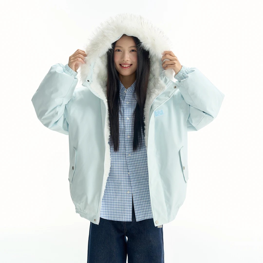 TGWALL「浅梦」加厚大毛领防兔毛派克棉服保暖宽松冬季棉衣外套男女