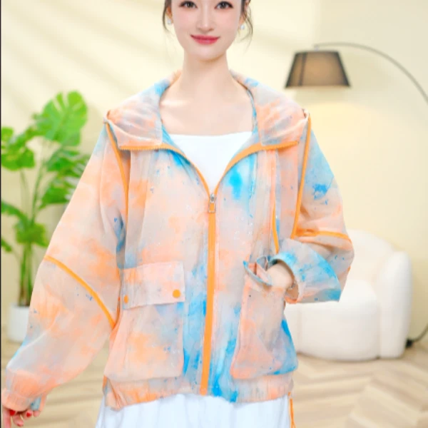 防晒衣薄款透气春夏速干冰丝防晒服防紫外线百搭连帽-889冰冰