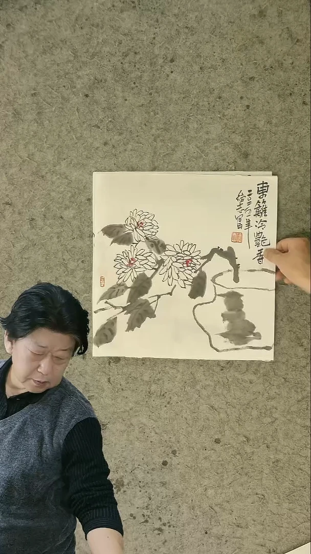 国画温德志老师 国画 禅意小品  34*34cm