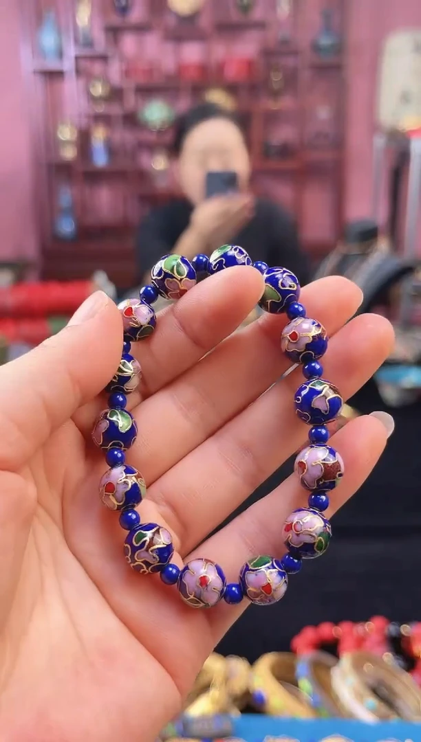 非遗 景泰蓝手串 1.0 宝蓝