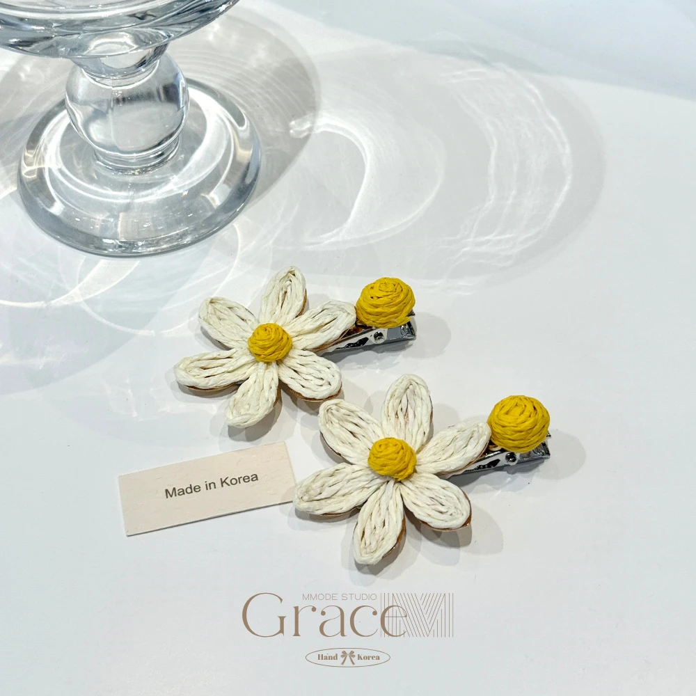 「花花系列-小雏菊2」韩国25盛夏百搭刘海夹侧边夹顶夹鸭嘴夹