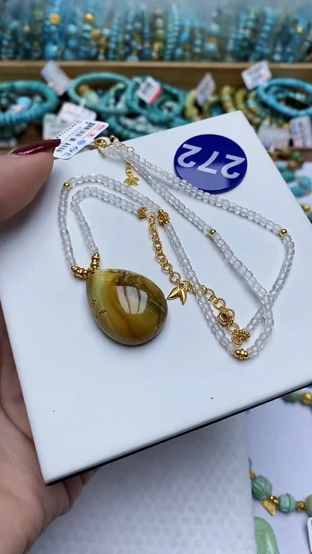 【闪购商品】绿松石项链银S925镶嵌272